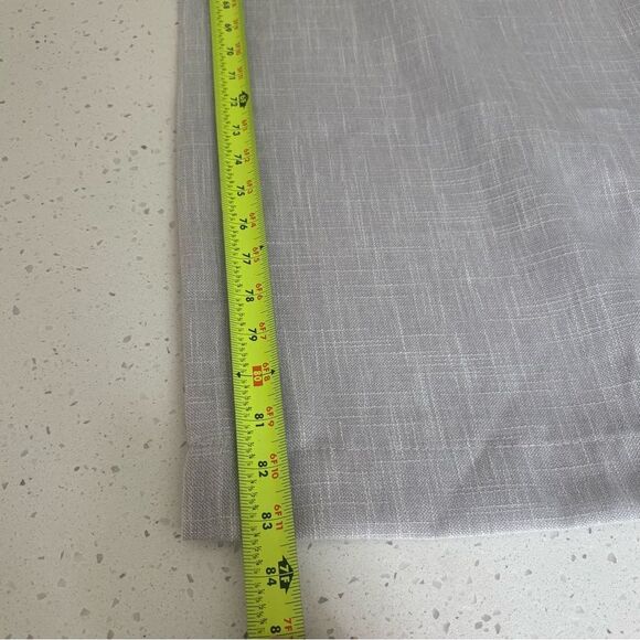 NEW Set of  2 Light Gray Silver Long 84” Curtain Panels Pair Semitransparent - Picture 6 of 8